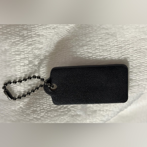 Coach Black Textured Bag Tag - Picture 2 of 2